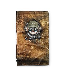 Dětský multifunkční šátek Suspect Animal KEEP CALM hnědá