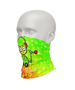 Dětský multifunkční šátek Suspect Animal ROBOKOČKA žlutá