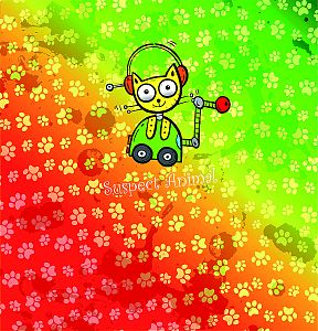 Dětský multifunkční šátek Suspect Animal ROBOKOČKA žlutá