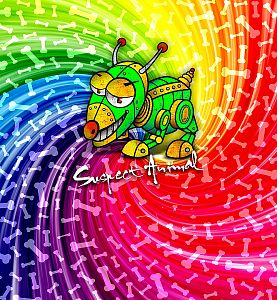 Dětský multifunkční šátek Suspect Animal ROBOPES žlutá