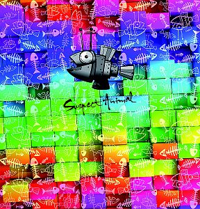 Dětský multifunkční šátek Suspect Animal ROBORYBA žlutá