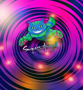 Dětský multifunkční šátek Suspect Animal ŠKLÍBA fialová