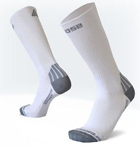 Kompresní cyklistické ponožky MOOSE Compress SPURT bílá