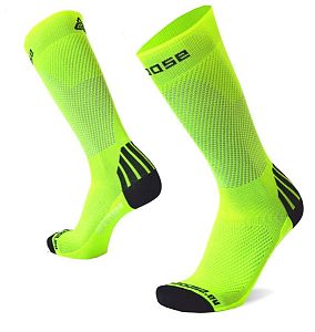 Kompresní cyklistické ponožky MOOSE Compress SPURT fluo žlutá