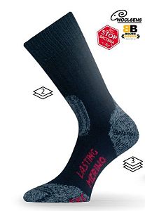 Merino ponožky Lasting TXC 900 černá/červená