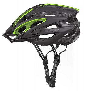 Pánská cyklistická helma Etape Biker černá/zelená mat