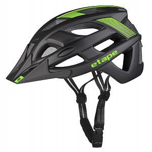 Pánská cyklistická helma Etape Escape černá/zelená mat