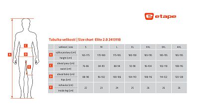 Pánské cyklistické kalhoty Etape Elite 2.0 černá