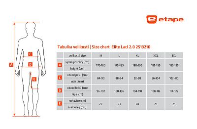 Pánské cyklistické kalhoty Etape Elite Lacl 2.0 s vložkou černá