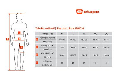 Pánské cyklistické kalhoty Etape Race černá