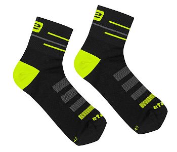 Pánské cyklistické ponožky Etape Sox černá/žlutá fluo
