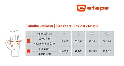 Pánské cyklistické rukavice Etape Fox 2.0+ černá