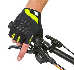 Pánské cyklistické rukavice Etape Garda černá/žlutá fluo