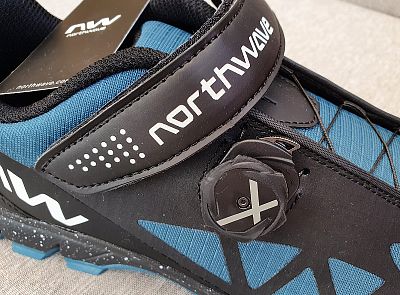 Pánské cyklistické tretry Northwave Corsair Black/Blue Coral