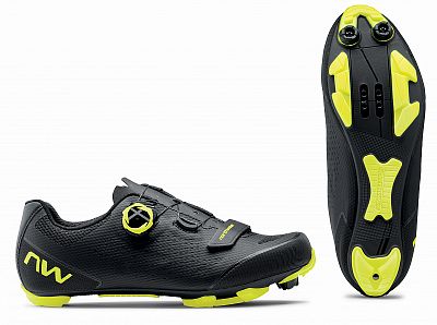 Pánské cyklistické tretry Northwave Razer 2 Black/Yellow Fluo