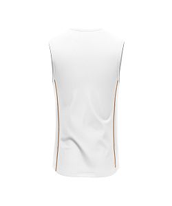 Pánské funkční triko bez rukávů Suspect Animal bílá/rezavá Bamboo Ultra