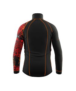 Pánské funkční triko dlouhý rukáv se zipem Suspect Animal BIKES černá Bamboo Heavy