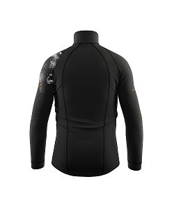 Pánské funkční triko dlouhý rukáv se zipem Suspect Animal RIDER MAN černá Bamboo Thermo