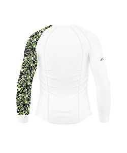 Pánské funkční triko s dlouhým rukávem Suspect Animal CAMO bílá Bamboo Heavy