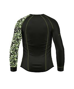 Pánské funkční triko s dlouhým rukávem Suspect Animal CAMO černá Bamboo Heavy