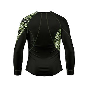 Pánské funkční triko s dlouhým rukávem Suspect Animal CAMO černá Bamboo Ultra