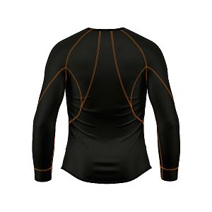 Pánské funkční triko s dlouhým rukávem Suspect Animal černá/rezavá Bamboo Ultra