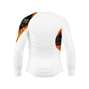 Pánské funkční triko s dlouhým rukávem Suspect Animal GHOSTRIDER bílá Bamboo Ultra