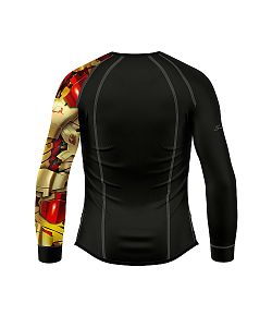 Pánské funkční triko s dlouhým rukávem Suspect Animal IRON MAN černá Bamboo Thermo