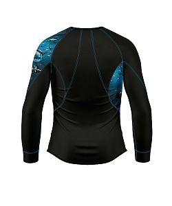 Pánské funkční triko s dlouhým rukávem Suspect Animal SHARK černá Bamboo Ultra