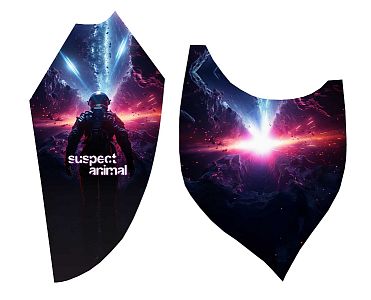 Pánské funkční triko s dlouhým rukávem Suspect Animal SPACE MAN bílá