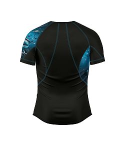 Pánské funkční triko s krátkým rukávem Suspect Animal SHARK černá Bamboo Ultra