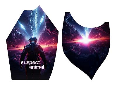 Pánské funkční triko s krátkým rukávem Suspect Animal SPACE MAN černá