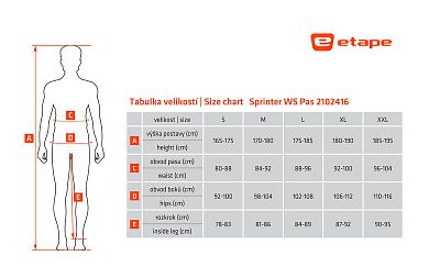 Pánské kalhoty Etape Sprinter WS černá/žlutá fluo