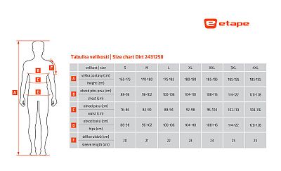 Pánské volné cyklo triko Etape Dirt tmavě modrá/oranžová