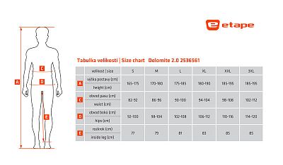 Pánské volné kalhoty Etape Dolomite 2.0 černá/žlutá fluo