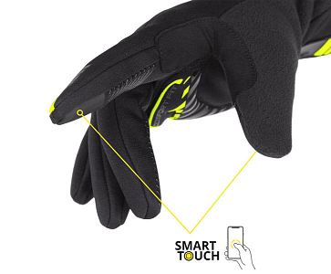 Pánské zimní rukavice Etape Lake 2.0 WS+ černá/žlutá fluo