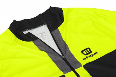 Pánský cyklistický dres Etape Comfort černá/žlutá fluo