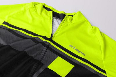 Pánský cyklistický dres Etape Cube černá/žlutá fluo