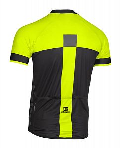 Pánský cyklistický dres Etape Face černá/žlutá fluo