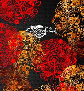 Pánský multifunkční šátek Suspect Animal BIKES červená