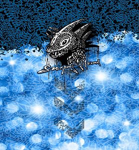 Pánský multifunkční šátek Suspect Animal IGGY modrá