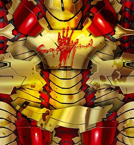 Pánský multifunkční šátek Suspect Animal IRON MAN žlutá