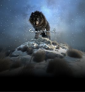 Pánský multifunkční šátek Suspect Animal WOLF modrá