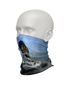 Pánský multifunkční šátek Suspect Animal WOLF modrá