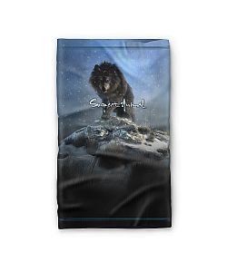 Pánský multifunkční šátek Suspect Animal WOLF modrá