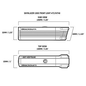 Přední světlo Blackburn Dayblazer 1000 USB-C