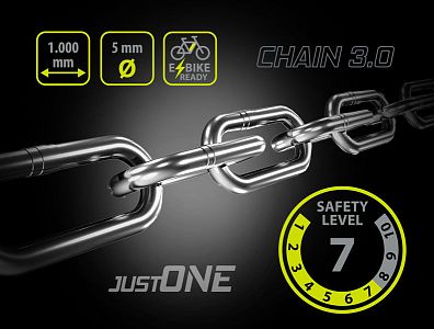 Řetězový zámek ONE CHAIN 3.0 1000 mm reflex