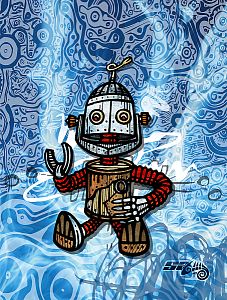 Set dětského funkčního prádla ROBOT černá
