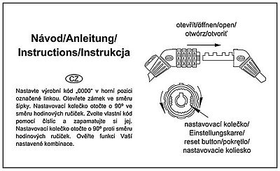 Spirálový zámek ONE FORT 6.0 C 1500x10 mm černá