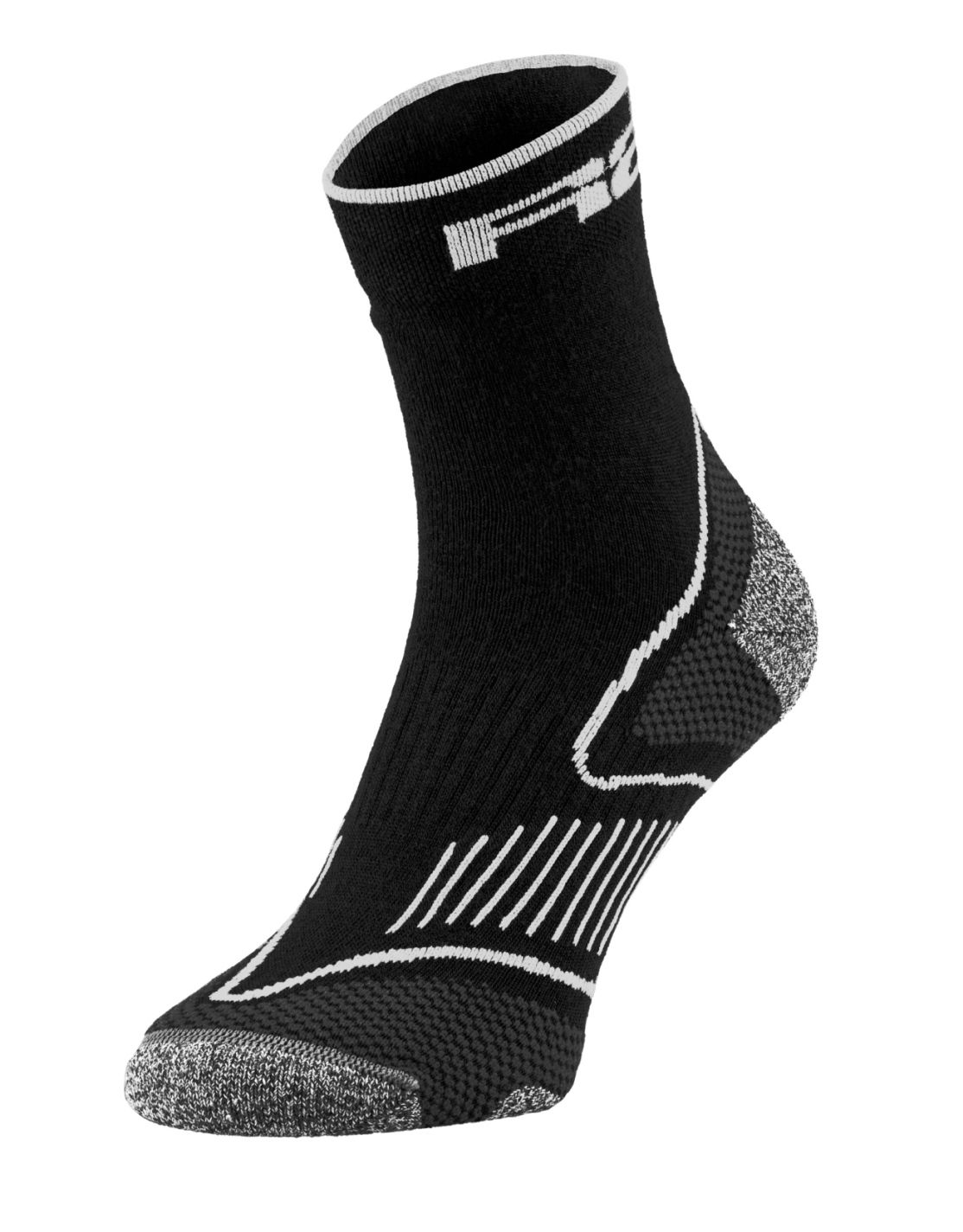 Pánské merino ponožky R2 CHALLENGE černá/bílá